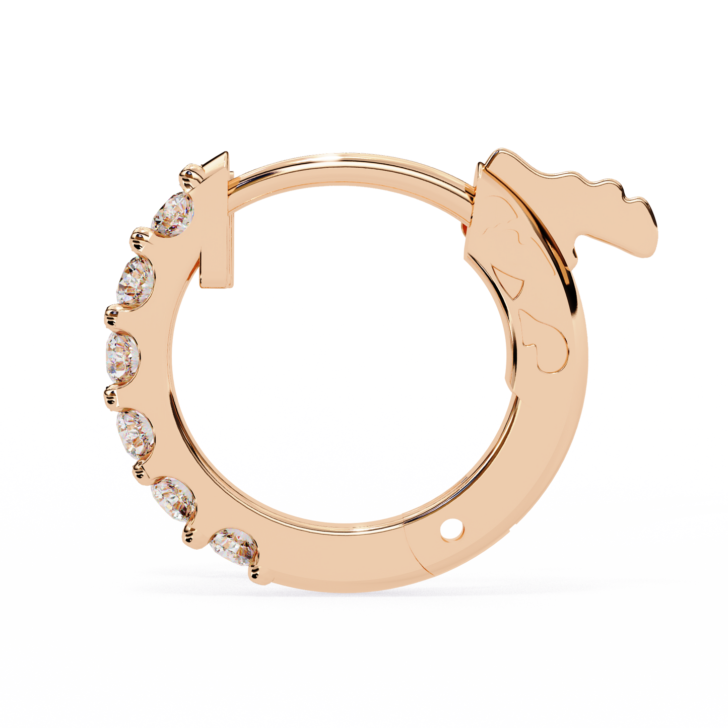 Classy 0.18 Ct Round Lab grown Diamond Hoop Earrings