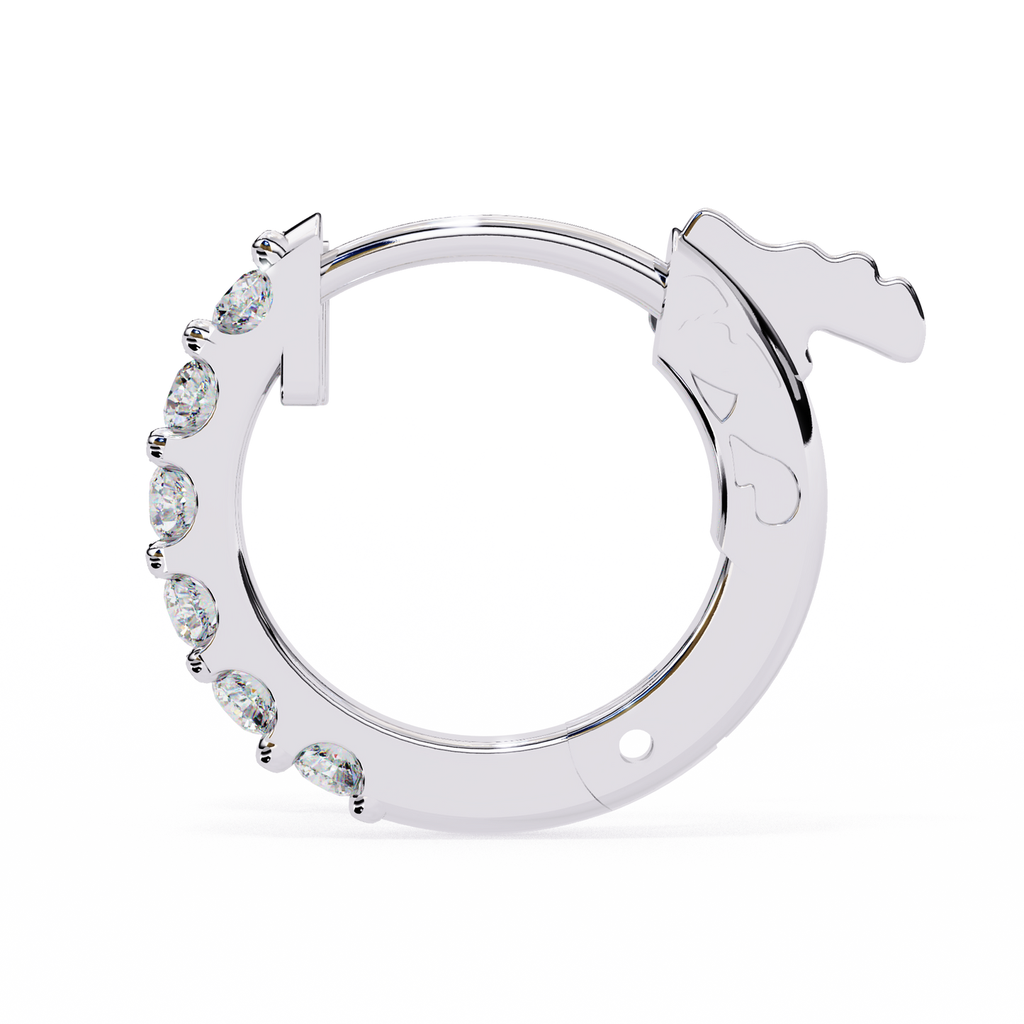 Classy 0.18 Ct Round Lab grown Diamond Hoop Earrings