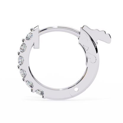 Classy 0.18 Ct Round Lab grown Diamond Hoop Earrings