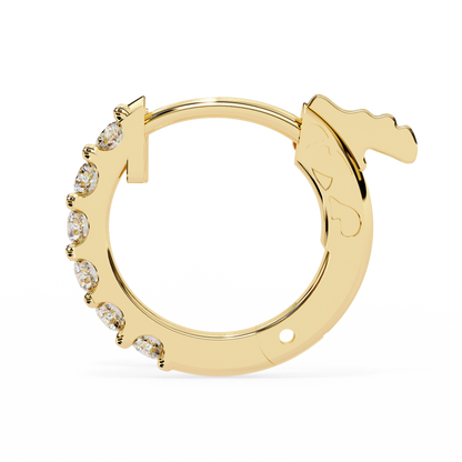 Classy 0.18 Ct Round Lab grown Diamond Hoop Earrings