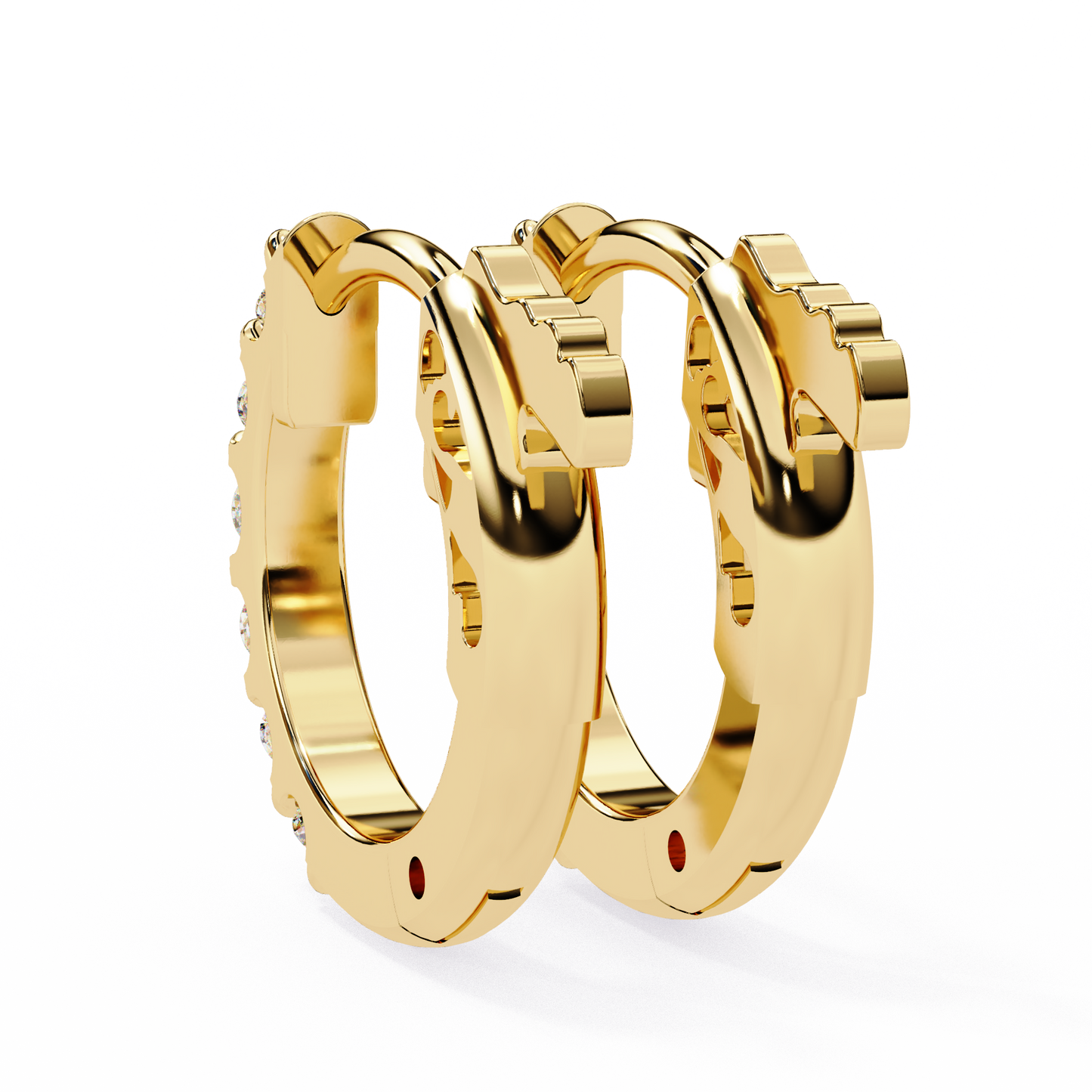 Classy 0.18 Ct Round Lab grown Diamond Hoop Earrings