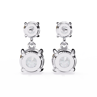 Modern Elegance – 3.73  CT Lab Grown Diamond Two-Stone Earrings