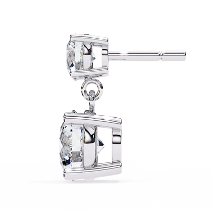 Modern Elegance – 3.73  CT Lab Grown Diamond Two-Stone Earrings
