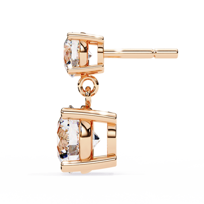 Modern Elegance – 3.73  CT Lab Grown Diamond Two-Stone Earrings