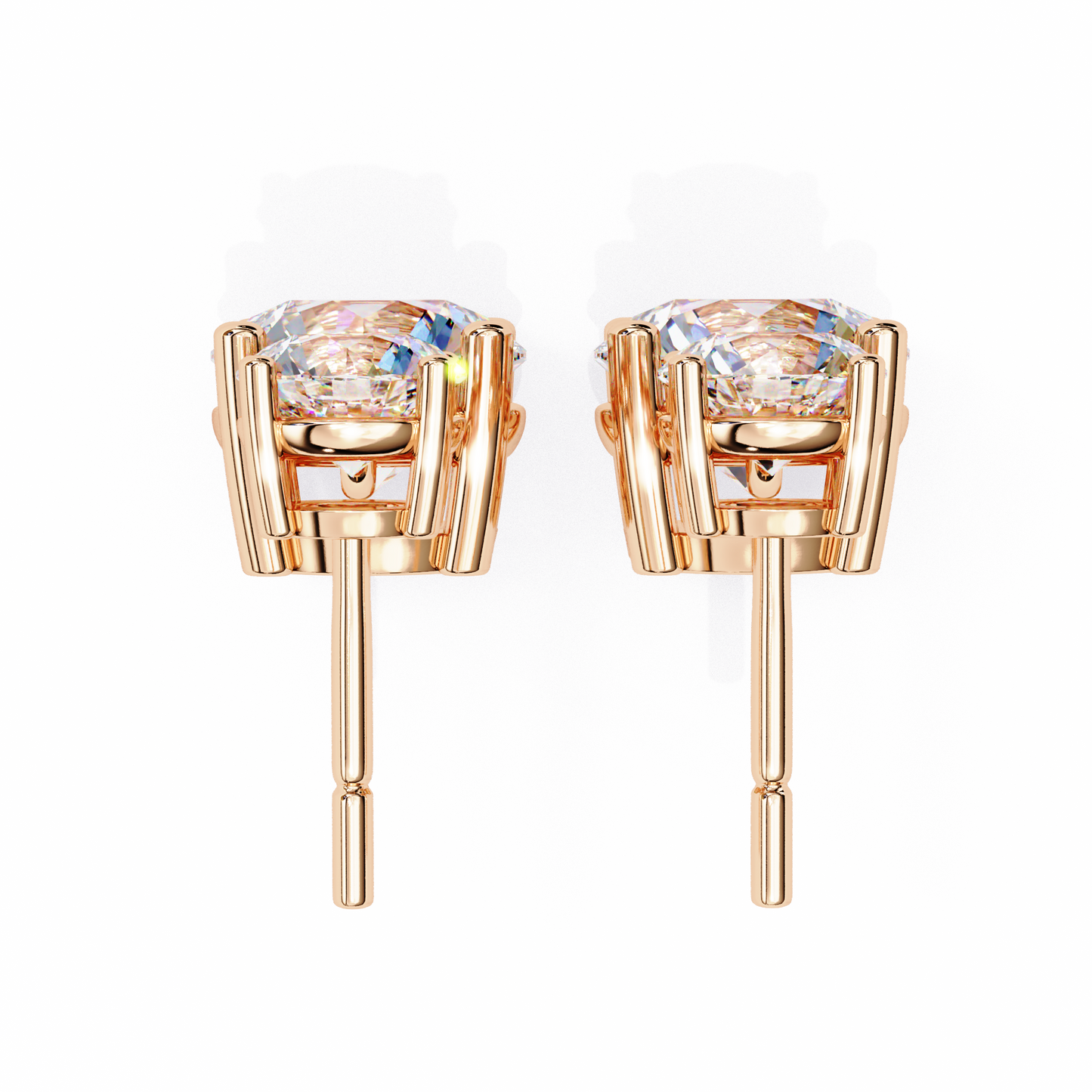 Modern Elegance – 3.73  CT Lab Grown Diamond Two-Stone Earrings