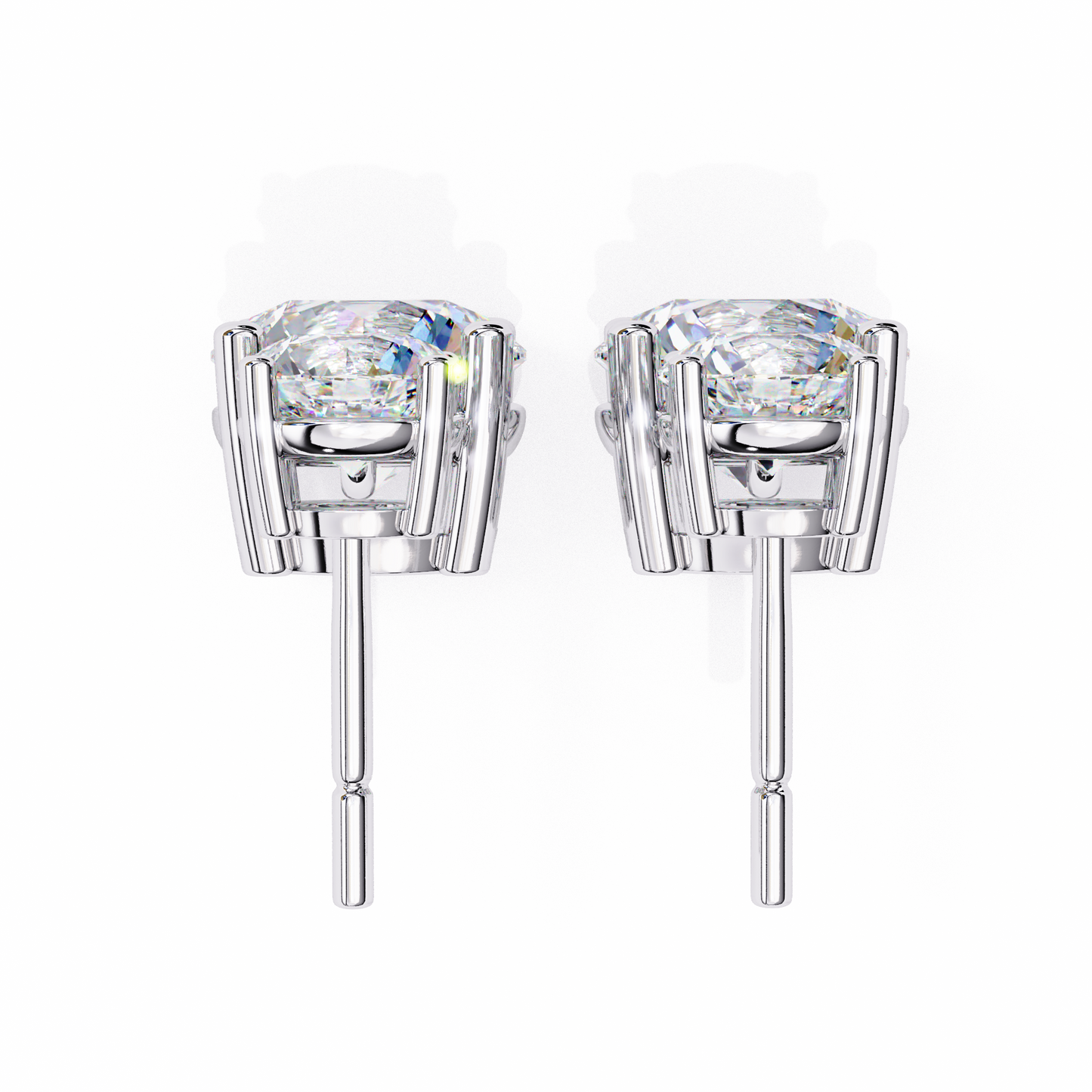 Modern Elegance – 3.73  CT Lab Grown Diamond Two-Stone Earrings