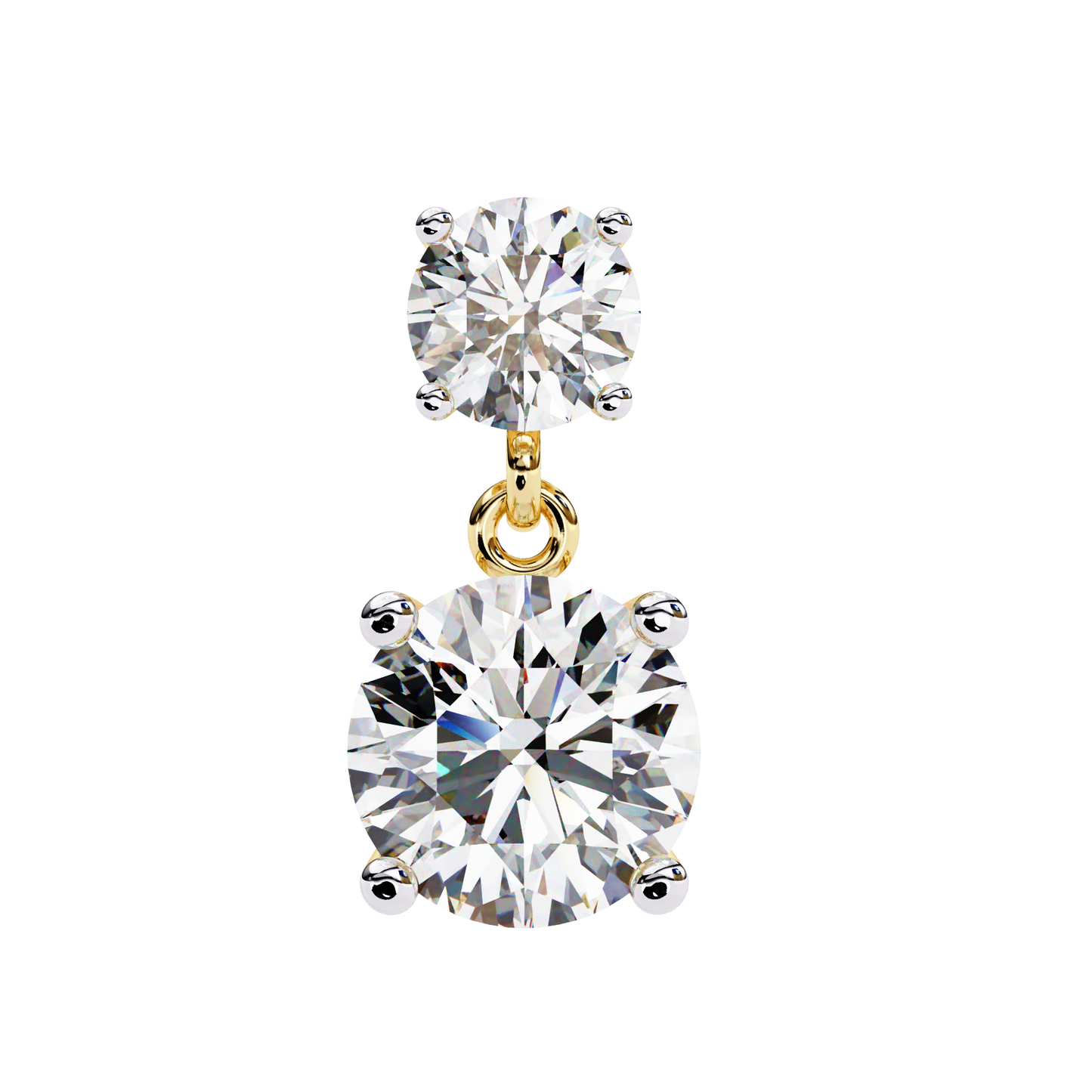 Modern Elegance – 3.73  CT Lab Grown Diamond Two-Stone Earrings