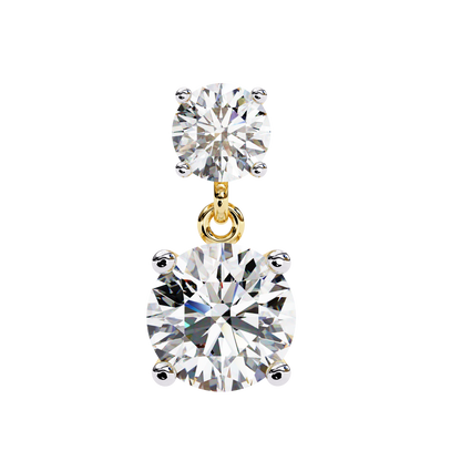 Modern Elegance – 3.73  CT Lab Grown Diamond Two-Stone Earrings