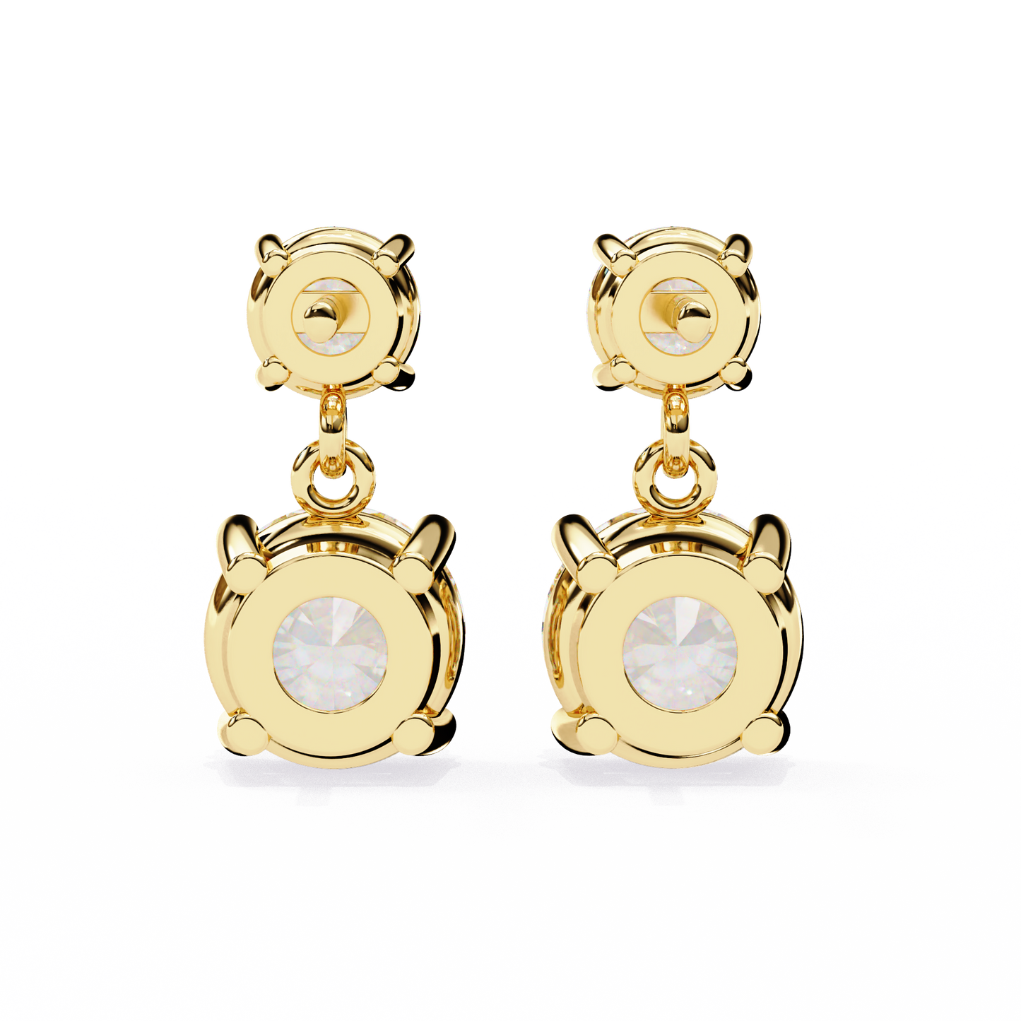 Modern Elegance – 3.73  CT Lab Grown Diamond Two-Stone Earrings