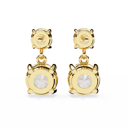 Modern Elegance – 3.73  CT Lab Grown Diamond Two-Stone Earrings