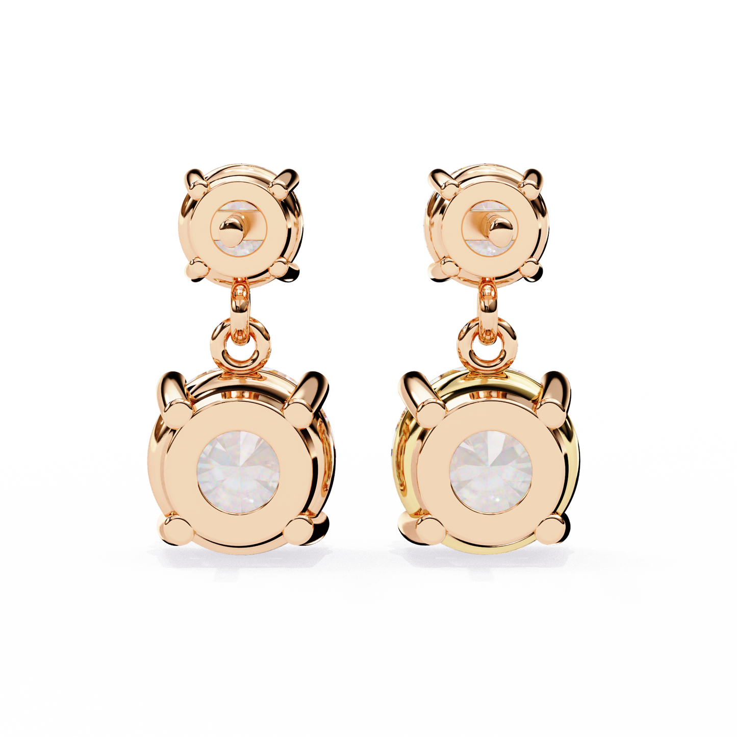 Modern Elegance – 3.73  CT Lab Grown Diamond Two-Stone Earrings