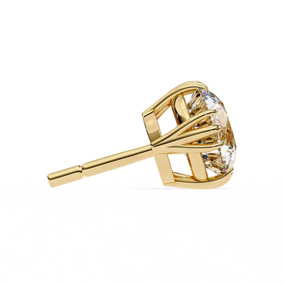 Round 2.8 CT Lab Grown Diamond  Unique Prong Set Stud Earrings