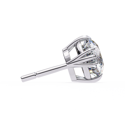 Round 2.8 CT Lab Grown Diamond  Unique Prong Set Stud Earrings