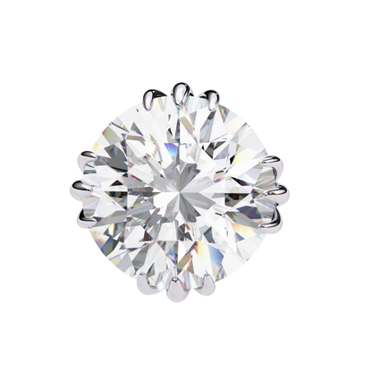 Round 2.8 CT Lab Grown Diamond  Unique Prong Set Stud Earrings