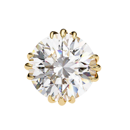 Round 2.8 CT Lab Grown Diamond  Unique Prong Set Stud Earrings