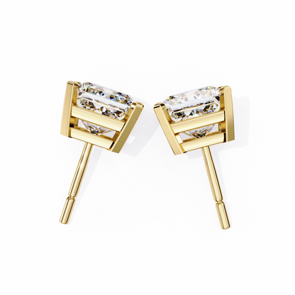 Classic Princess Cut Lab Diamond Studs – 3.04 Carat Brilliance