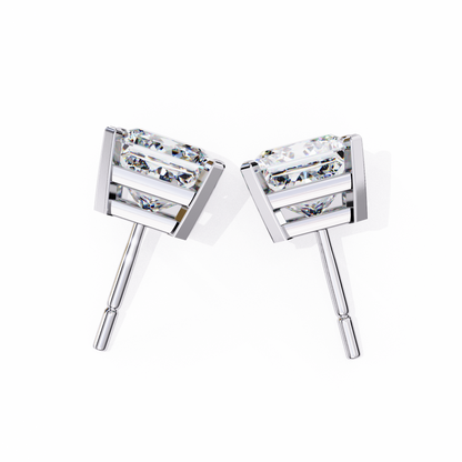 Classic Princess Cut Lab Diamond Studs – 3.04 Carat Brilliance
