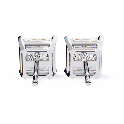 Classic Princess Cut Lab Diamond Studs – 3.04 Carat Brilliance