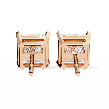 Classic Princess Cut Lab Diamond Studs – 3.04 Carat Brilliance