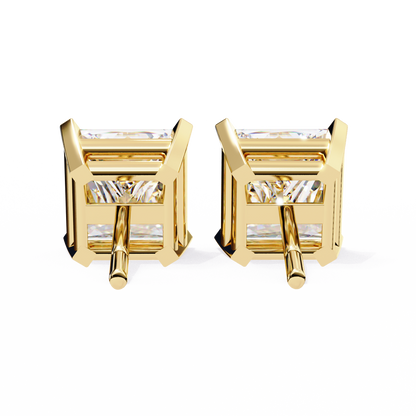 Classic Princess Cut Lab Diamond Studs – 3.04 Carat Brilliance