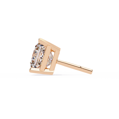 Classic Princess Cut Lab Diamond Studs – 3.04 Carat Brilliance