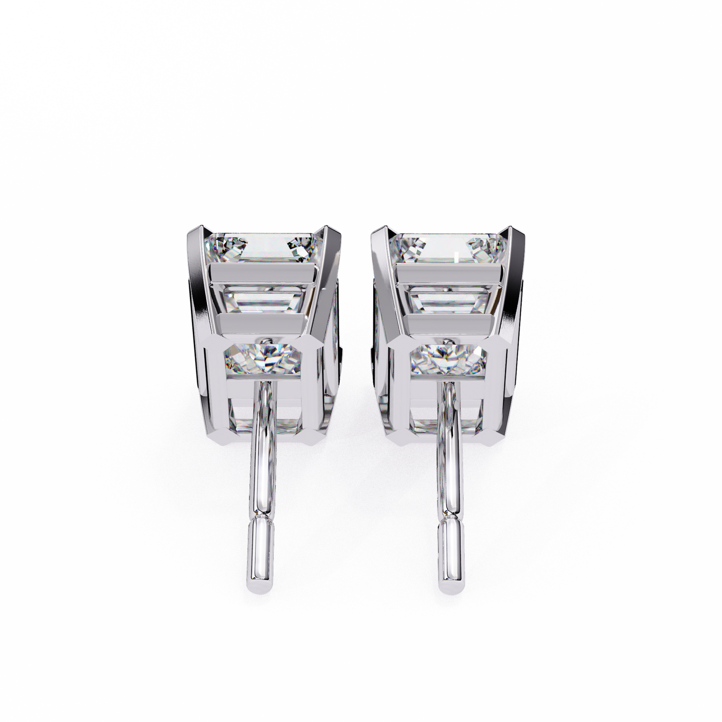 Minimalist Luxury – 2.39 Carat Emerald Lab Diamond Studs