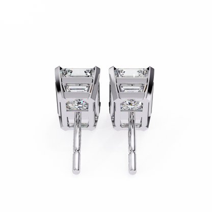 Minimalist Luxury – 2.39 Carat Emerald Lab Diamond Studs