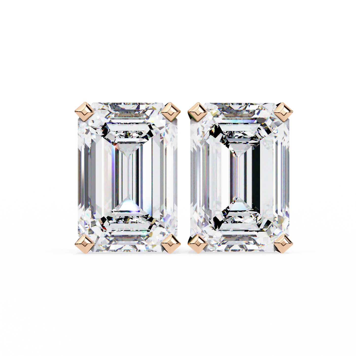 Minimalist Luxury – 2.39 Carat Emerald Lab Diamond Studs