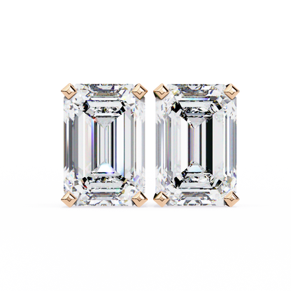Minimalist Luxury – 2.39 Carat Emerald Lab Diamond Studs