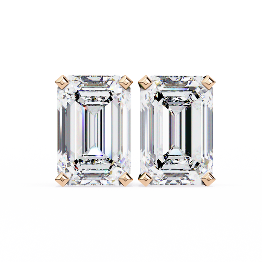 Minimalist Luxury – 2.39 Carat Emerald Lab Diamond Studs