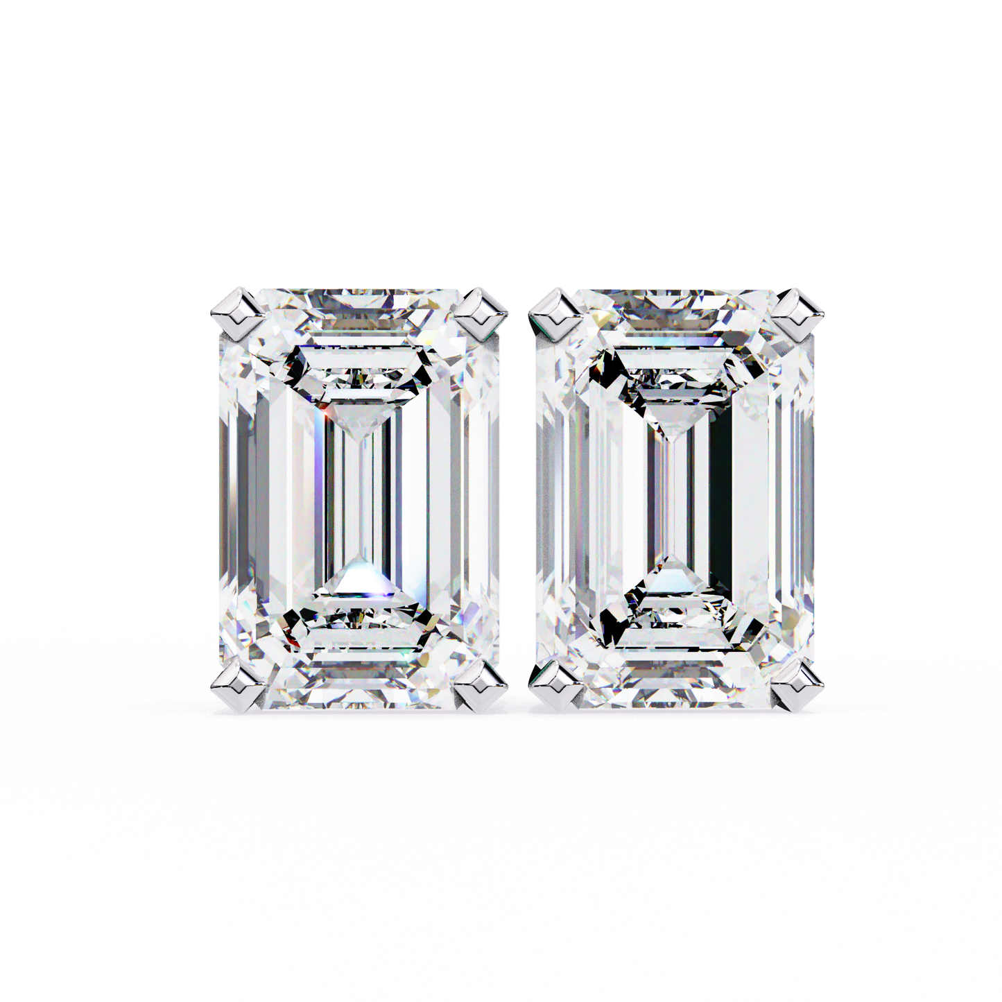 Minimalist Luxury – 2.39 Carat Emerald Lab Diamond Studs