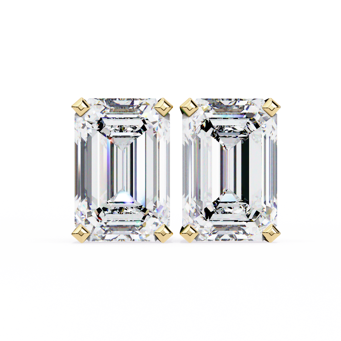 Minimalist Luxury – 2.39 Carat Emerald Lab Diamond Studs