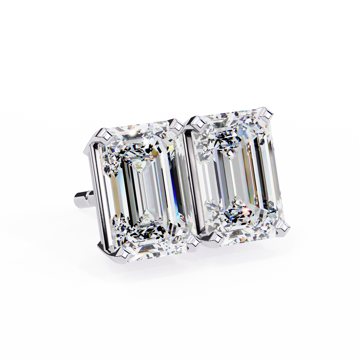 Minimalist Luxury – 2.39 Carat Emerald Lab Diamond Studs