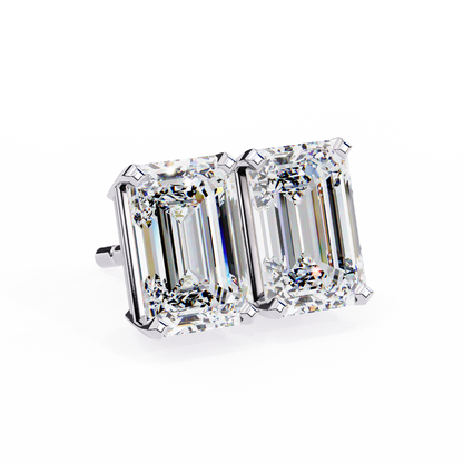 Minimalist Luxury – 2.39 Carat Emerald Lab Diamond Studs