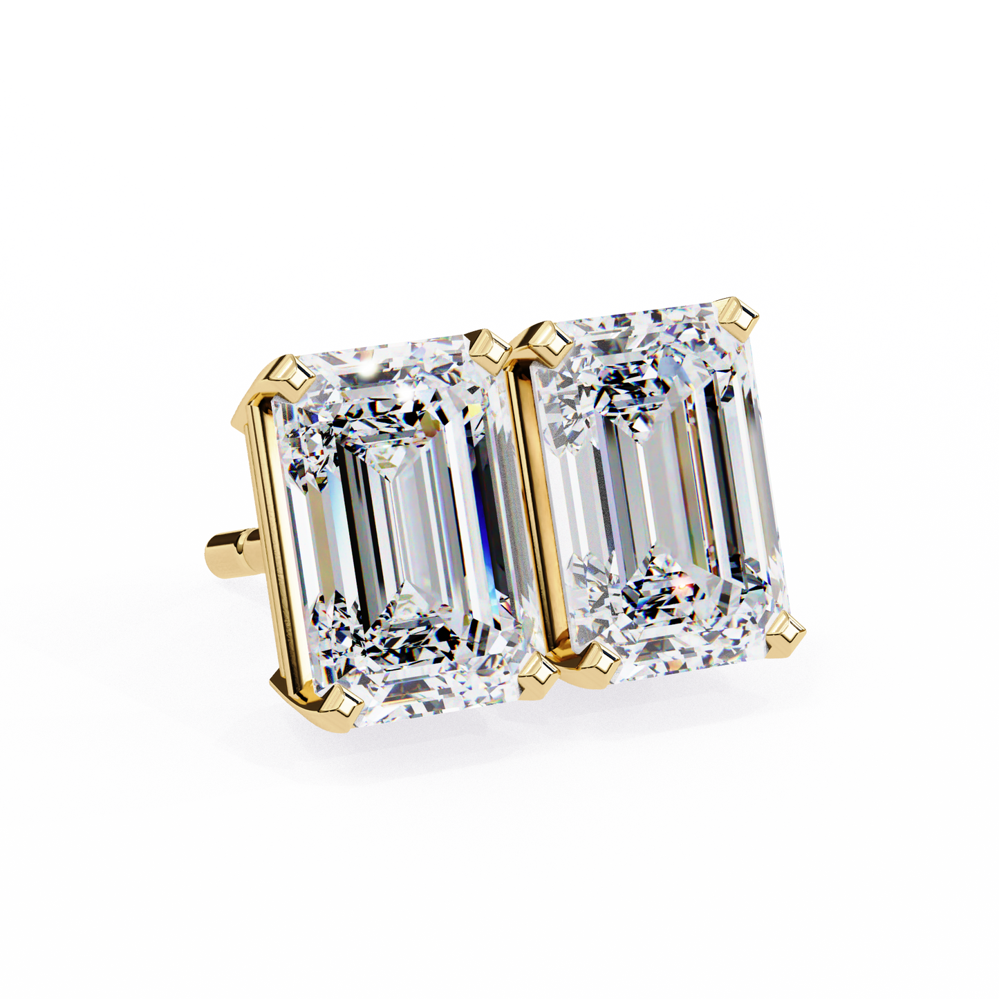 Minimalist Luxury – 2.39 Carat Emerald Lab Diamond Studs