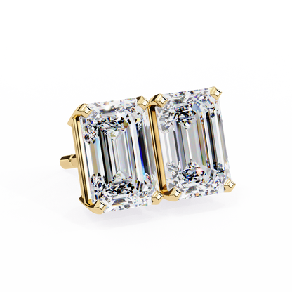 Minimalist Luxury – 2.39 Carat Emerald Lab Diamond Studs