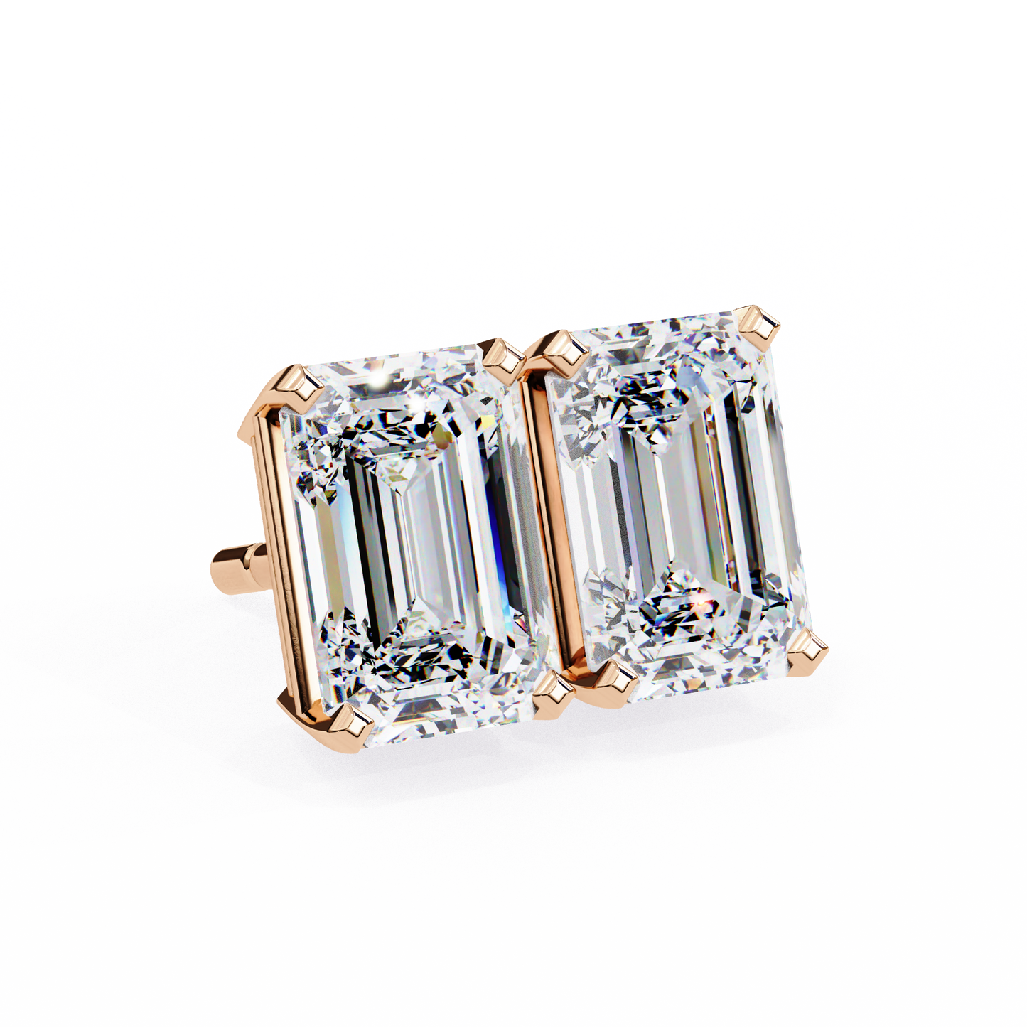 Minimalist Luxury – 2.39 Carat Emerald Lab Diamond Studs