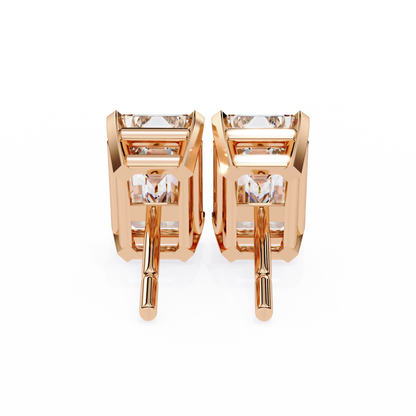 Minimalist Luxury – 2.39 Carat Emerald Lab Diamond Studs