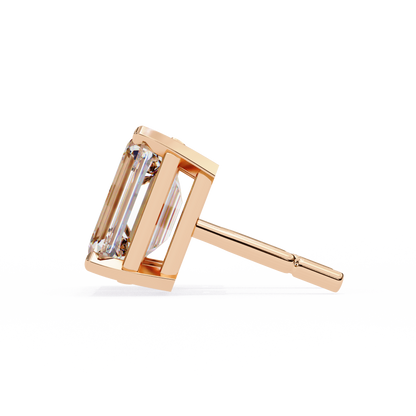 Minimalist Luxury – 2.39 Carat Emerald Lab Diamond Studs