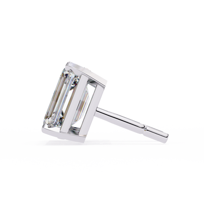 Minimalist Luxury – 2.39 Carat Emerald Lab Diamond Studs