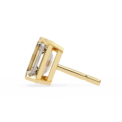 Minimalist Luxury – 2.39 Carat Emerald Lab Diamond Studs