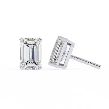Minimalist Luxury – 2.39 Carat Emerald Lab Diamond Studs