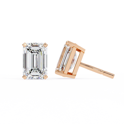 Minimalist Luxury – 2.39 Carat Emerald Lab Diamond Studs