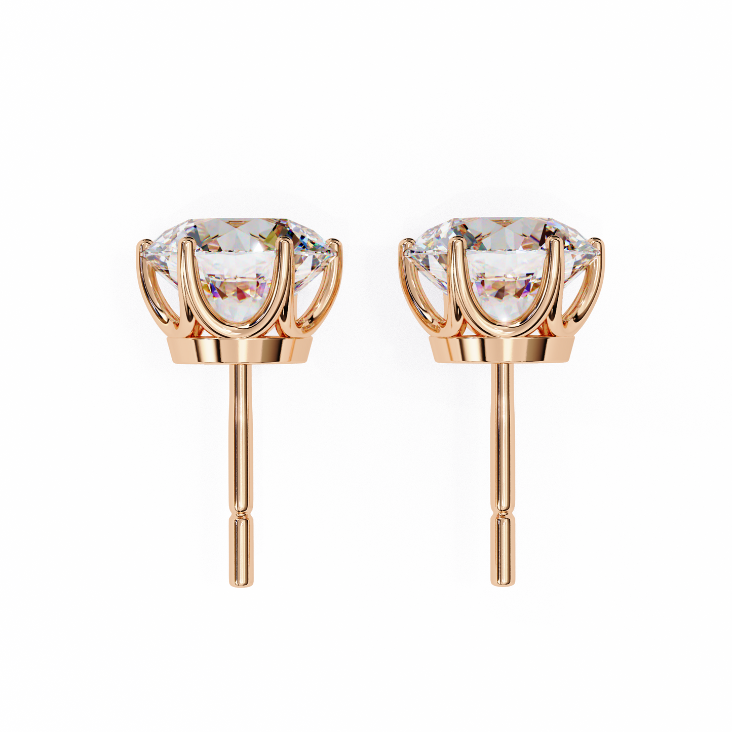BRILLIANT: 2.57 ct Round Lab Diamond Studs – Ethical, Timeless Design
