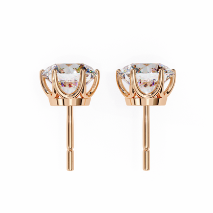 BRILLIANT: 2.57 ct Round Lab Diamond Studs – Ethical, Timeless Design
