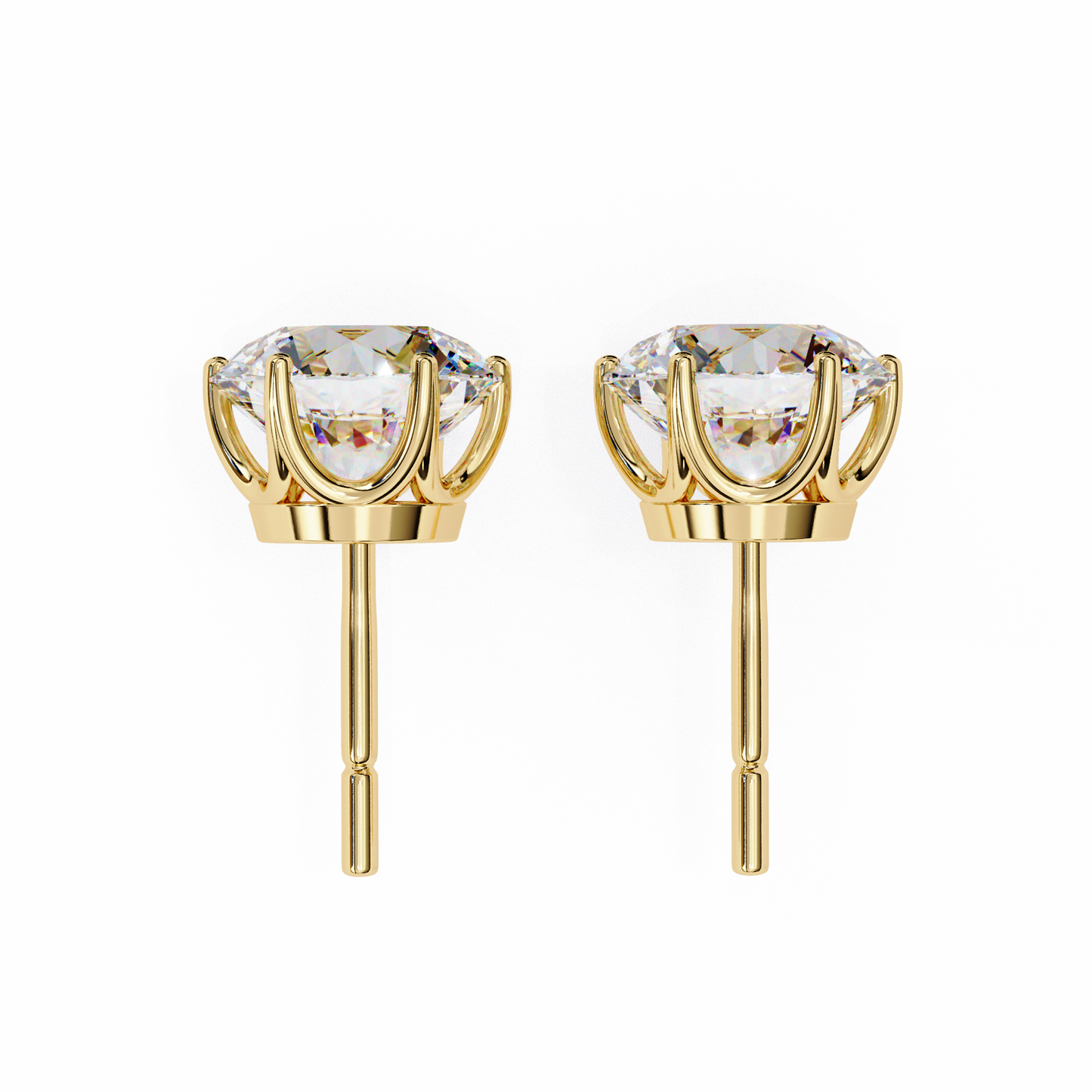 BRILLIANT: 2.57 ct Round Lab Diamond Studs – Ethical, Timeless Design