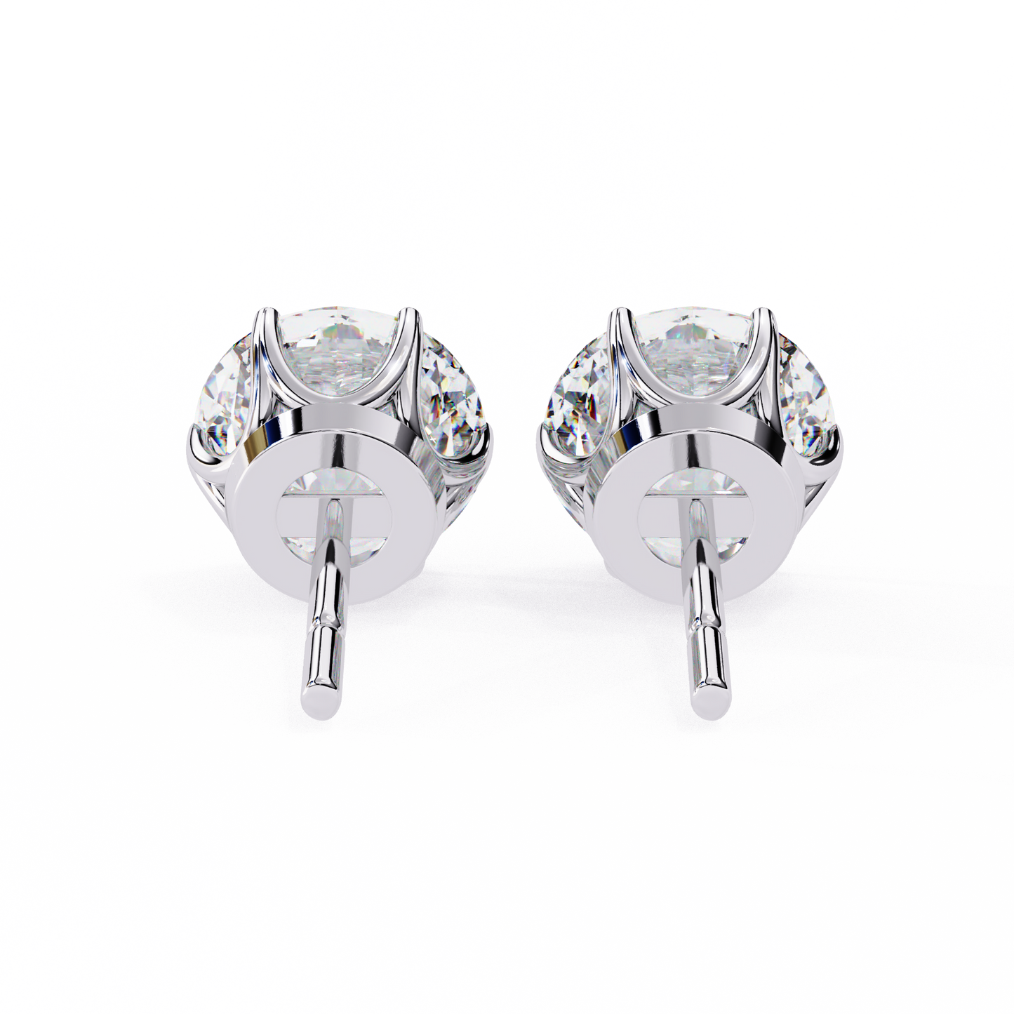 BRILLIANT: 2.57 ct Round Lab Diamond Studs – Ethical, Timeless Design