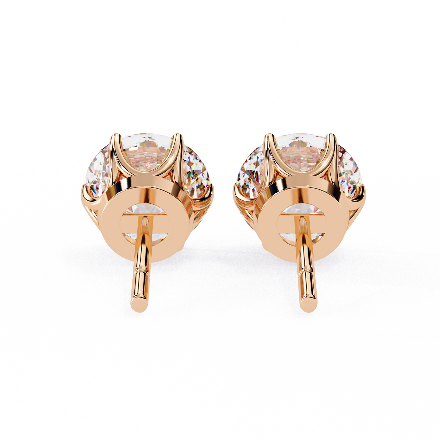 BRILLIANT: 2.57 ct Round Lab Diamond Studs – Ethical, Timeless Design