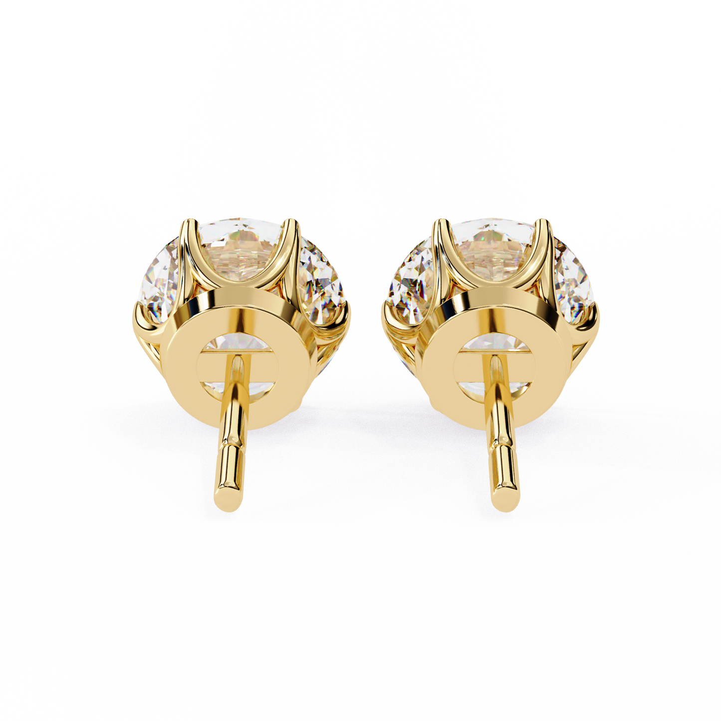 BRILLIANT: 2.57 ct Round Lab Diamond Studs – Ethical, Timeless Design