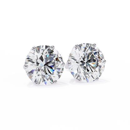 BRILLIANT: 2.57 ct Round Lab Diamond Studs – Ethical, Timeless Design